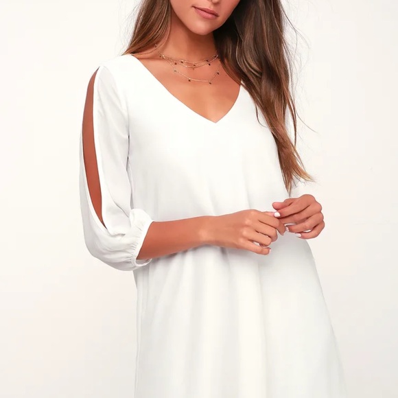 Lulus Dresses & Skirts - Lulus Ivory Shift Dress - Shifting Dears